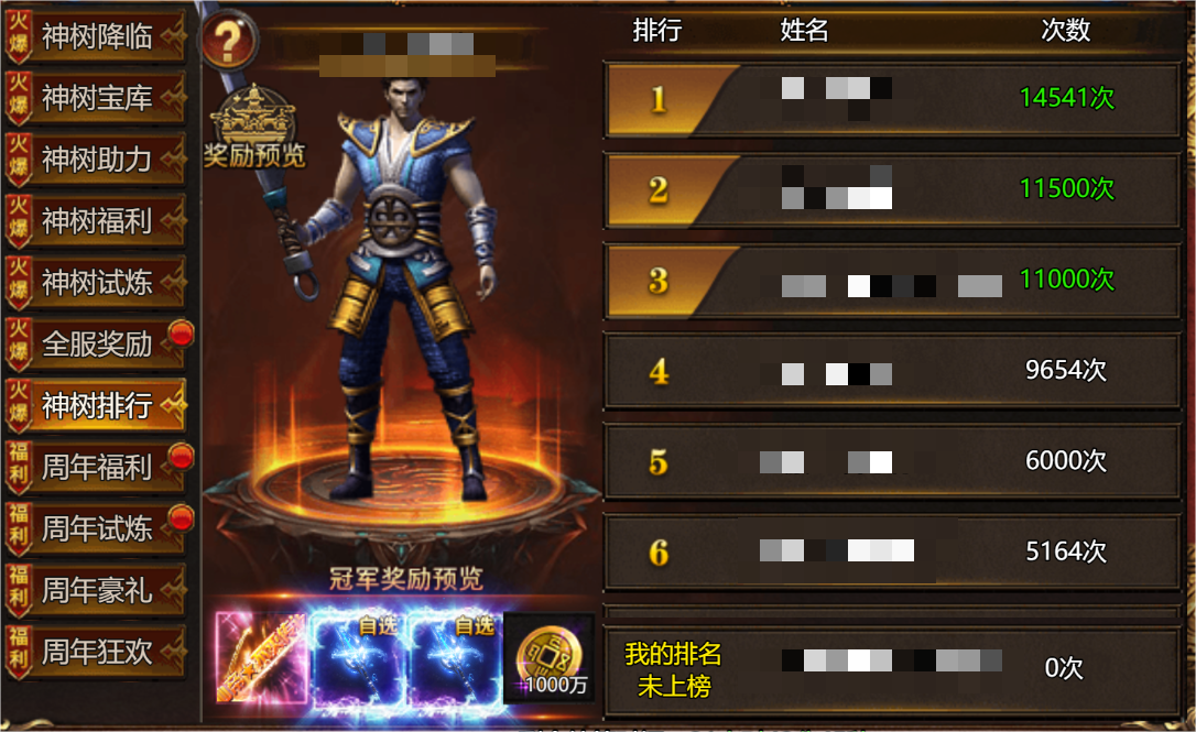 帝王霸业神树排行活动